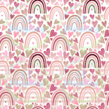 Load image into Gallery viewer, Rainbows &amp; hearts seamless pattern
