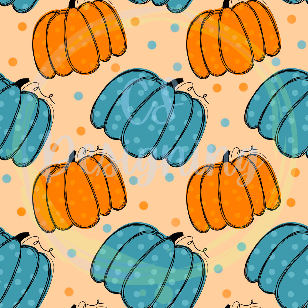 Pumpkin seamless pattern