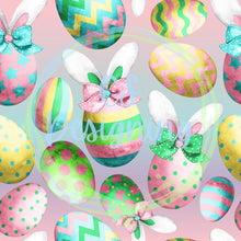 Load image into Gallery viewer, Bunny eggs seamless pattern
