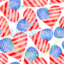 Load image into Gallery viewer, Flag hearts seamless pattern
