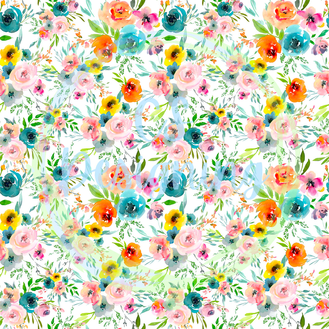 Summer floral seamless pattern
