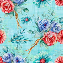 Load image into Gallery viewer, Patriotic floral seamless pattern
