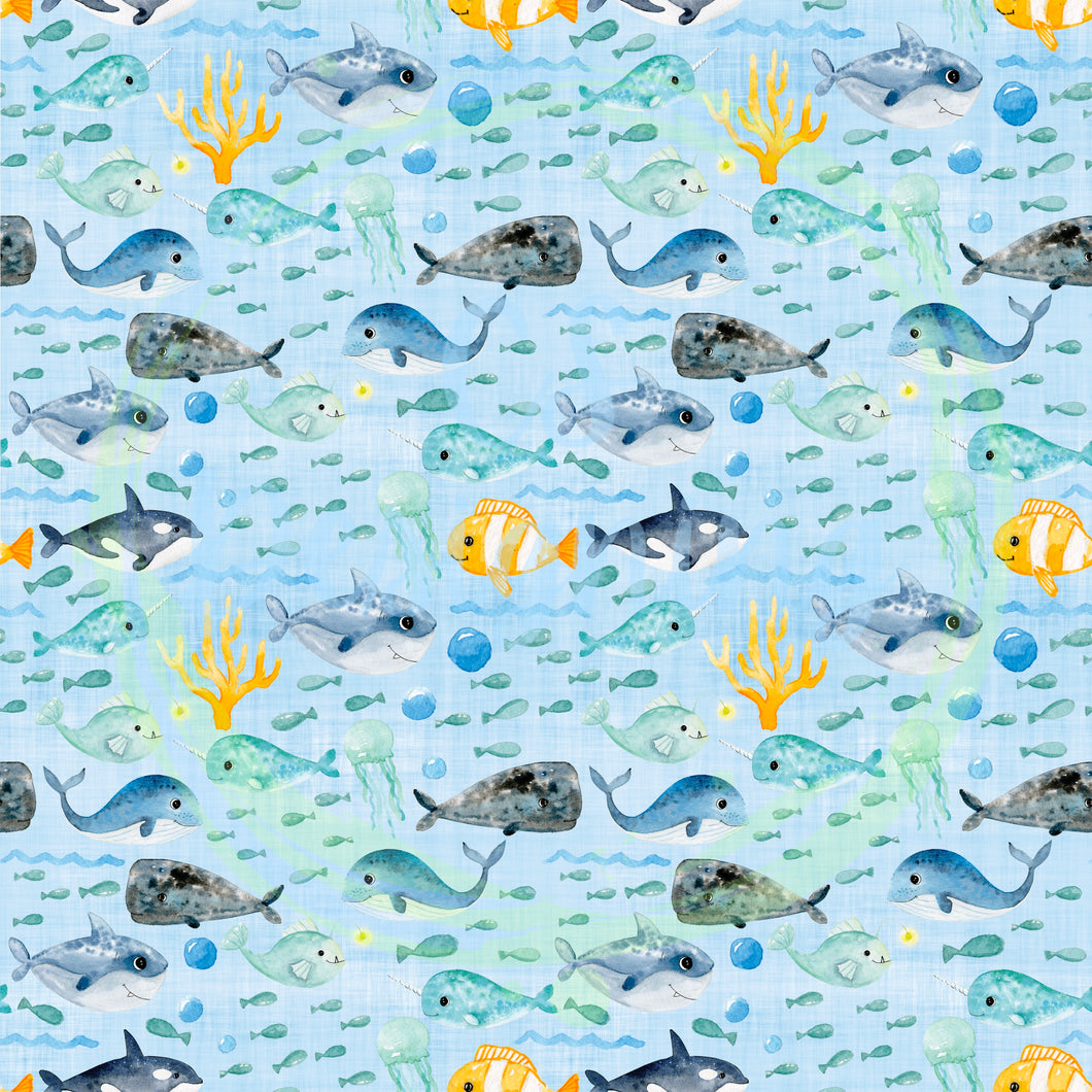 Under the sea seamless pattern