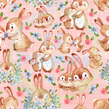 Load image into Gallery viewer, Bunnies mommy and me seamless pattern
