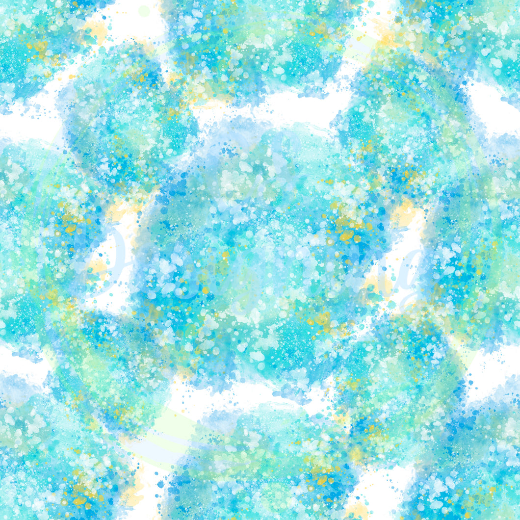 Blue/yellow splatter seamless pattern