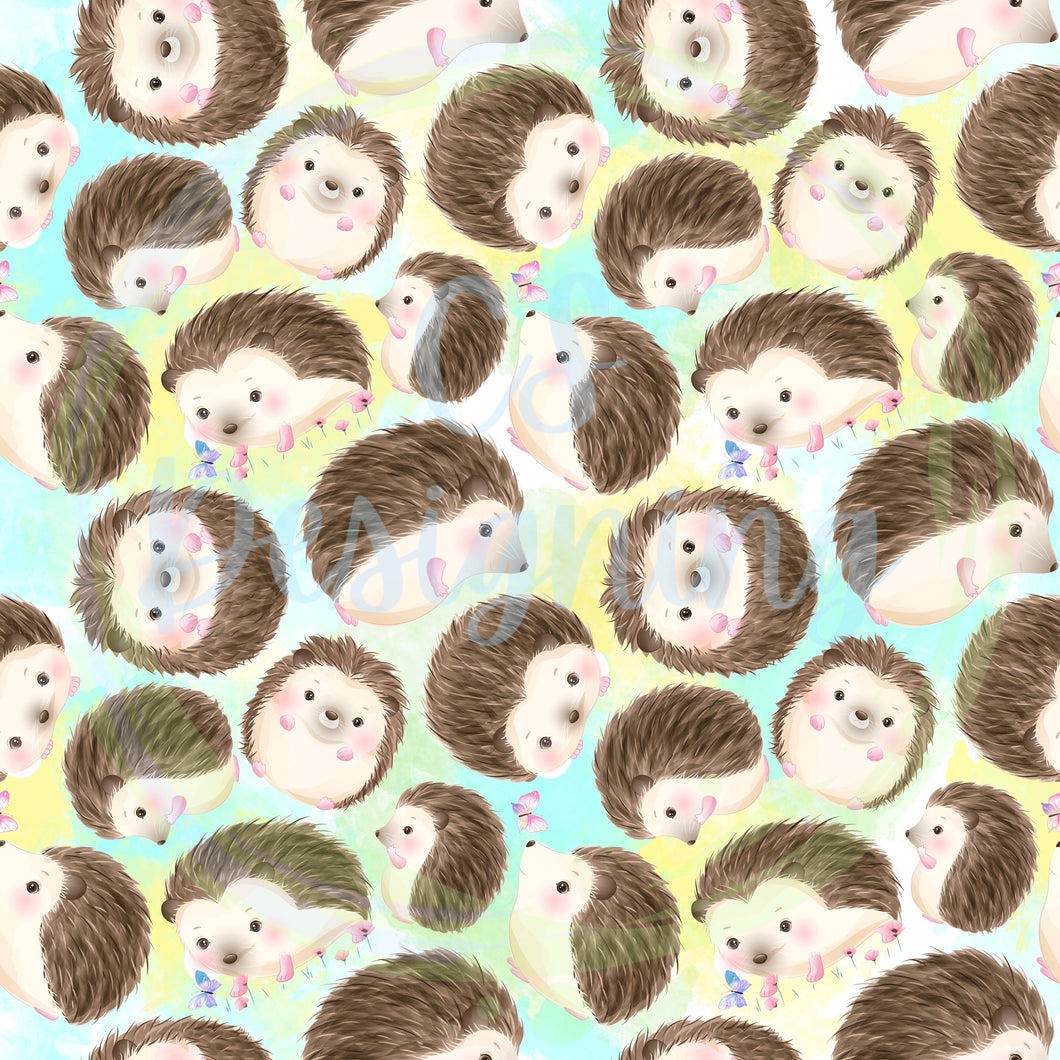 Hedgehog seamless pattern