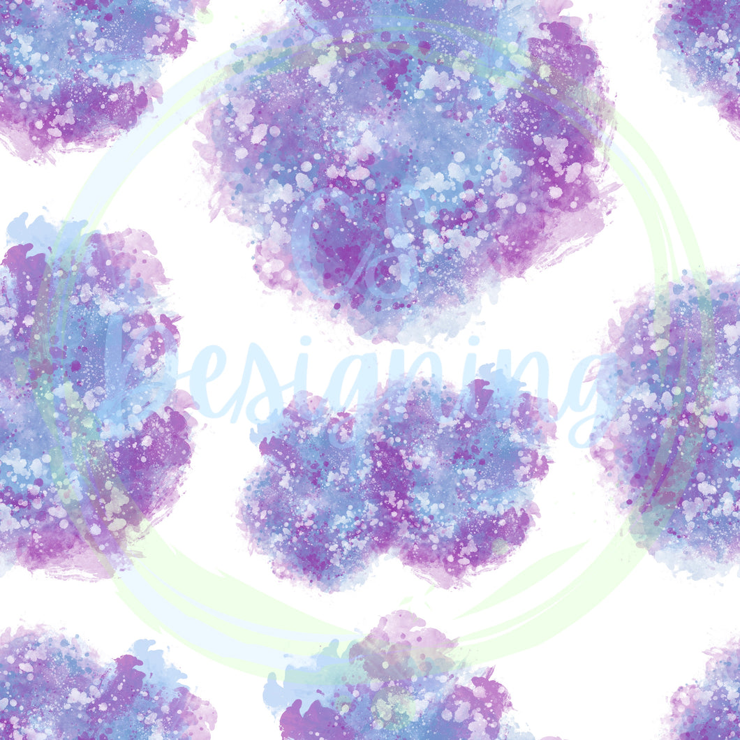 Blue/purple splatter seamless pattern