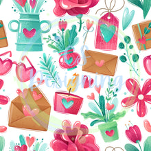 Load image into Gallery viewer, Valentines essentials seamless pattern
