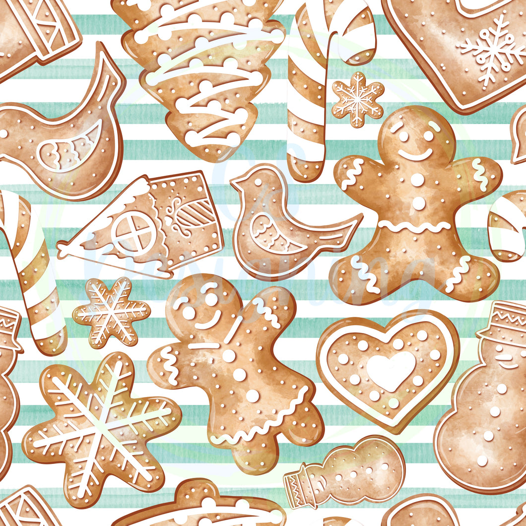 Gingerbread seamless pattern