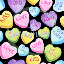 Load image into Gallery viewer, Candy hearts seamless pattern
