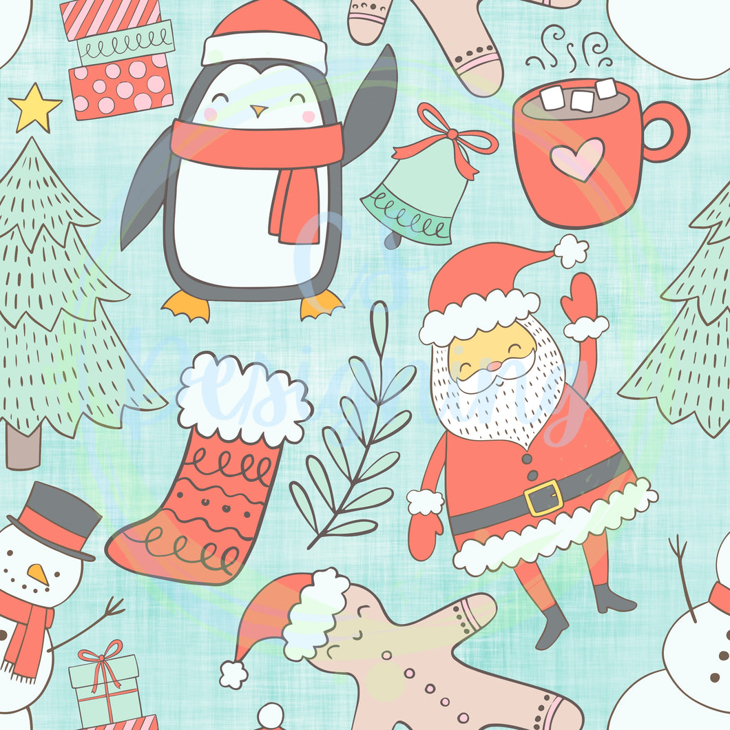 Christmas time seamless pattern