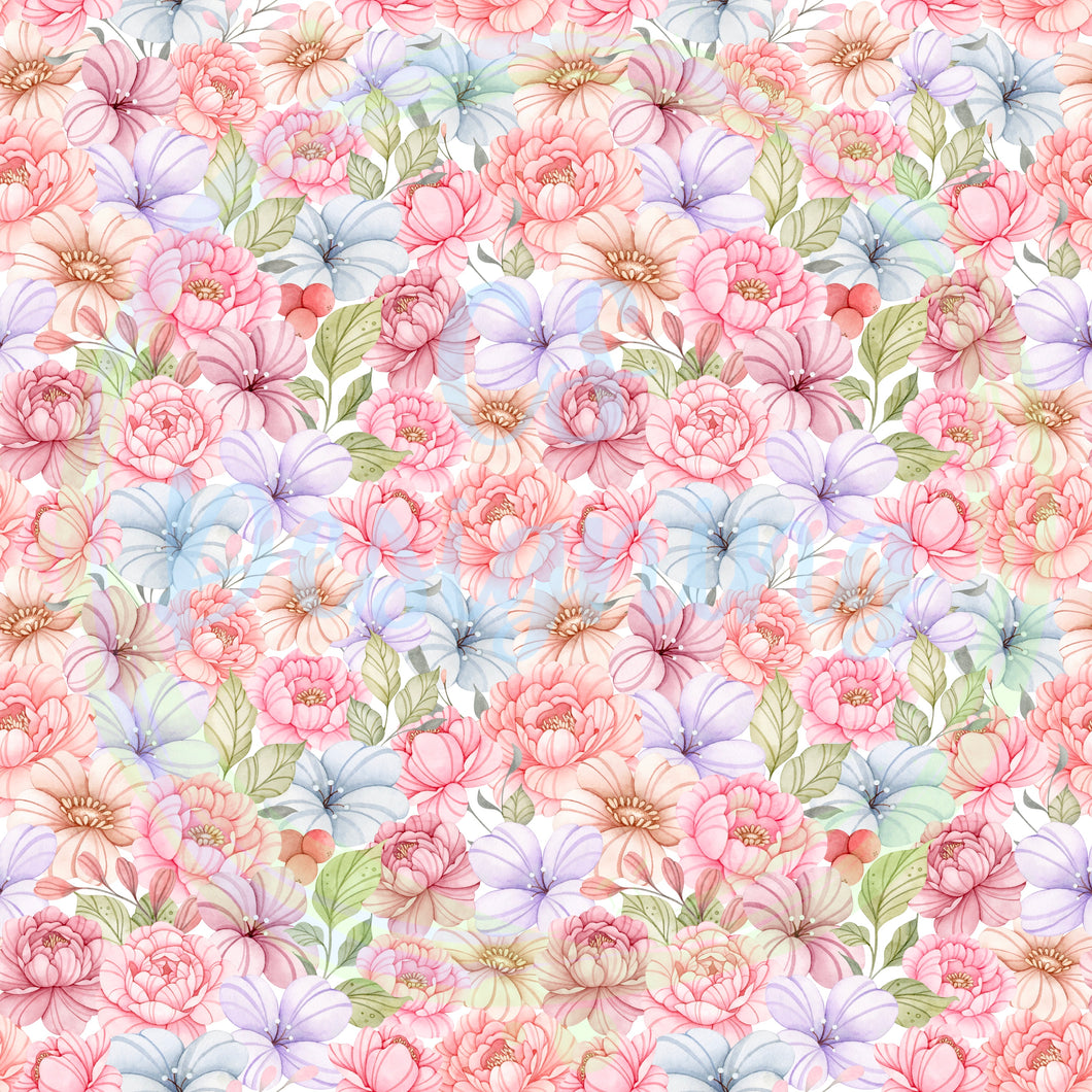 Watercolor floral seamless pattern