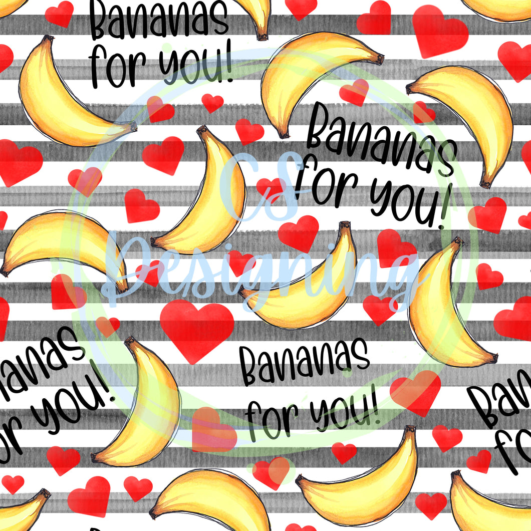 Bananas for you seamless pattern