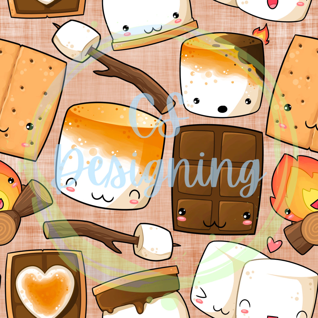 S’more seamless pattern