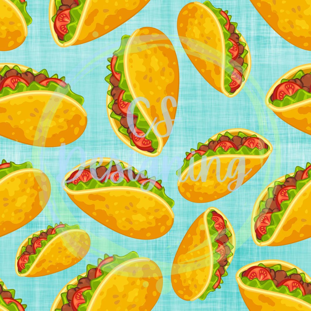 Tacos seamless pattern