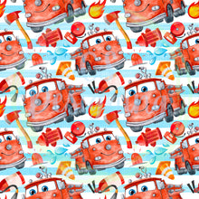 Load image into Gallery viewer, Firefighter seamless pattern
