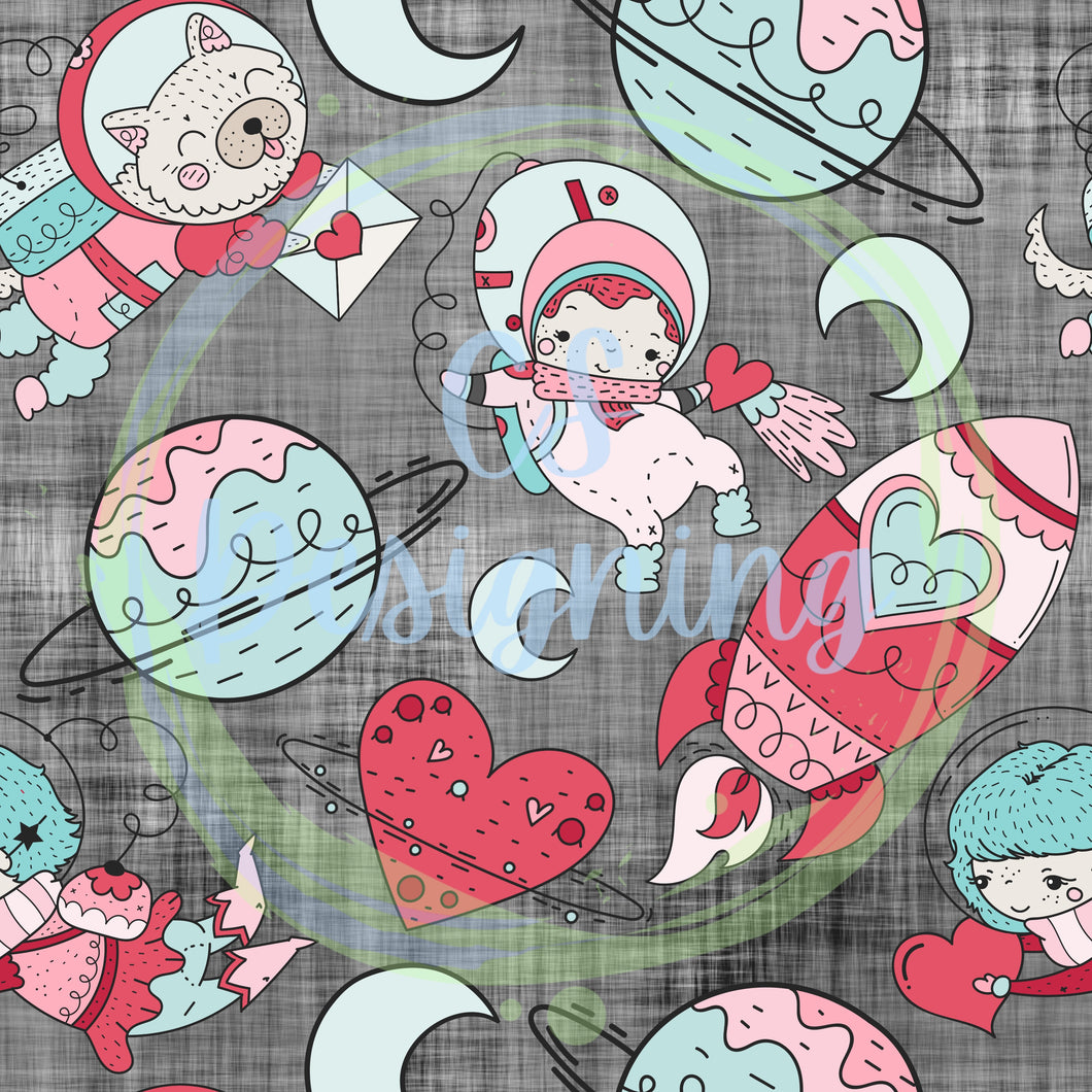 Astronaut seamless pattern