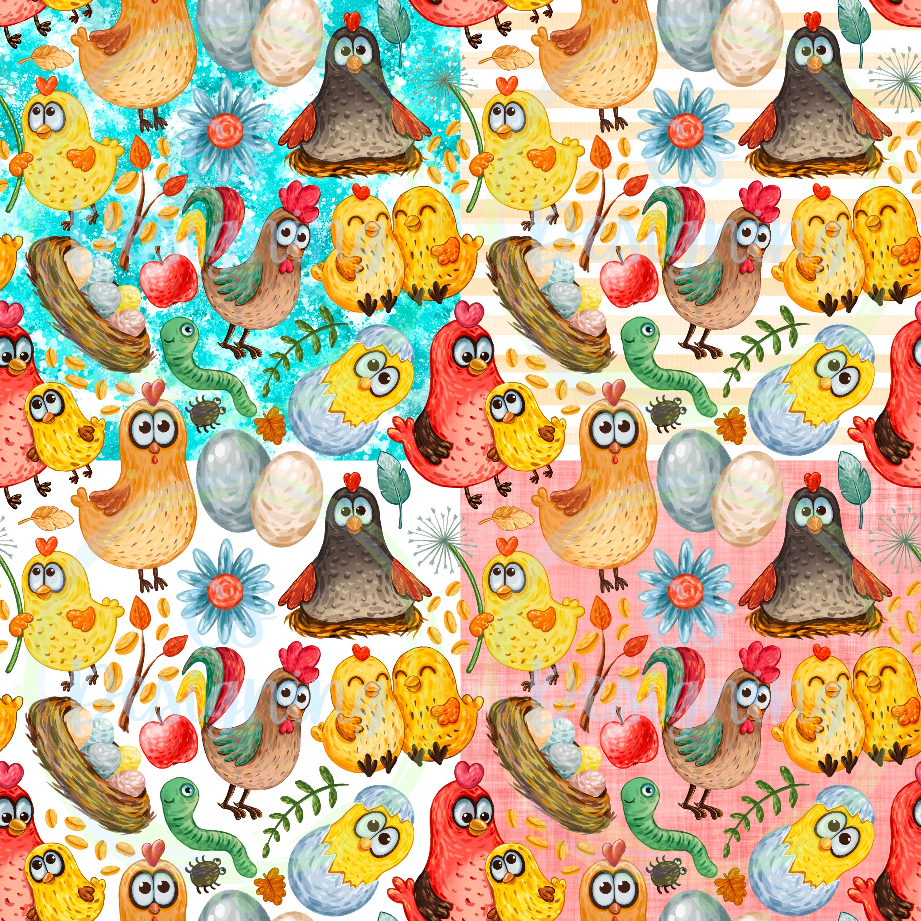 Chicken seamless pattern – Csdesigning18
