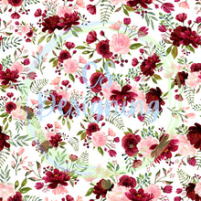 Load image into Gallery viewer, Burgundy floral seamless pattern
