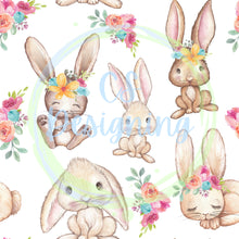 Load image into Gallery viewer, Floral bunny pattern
