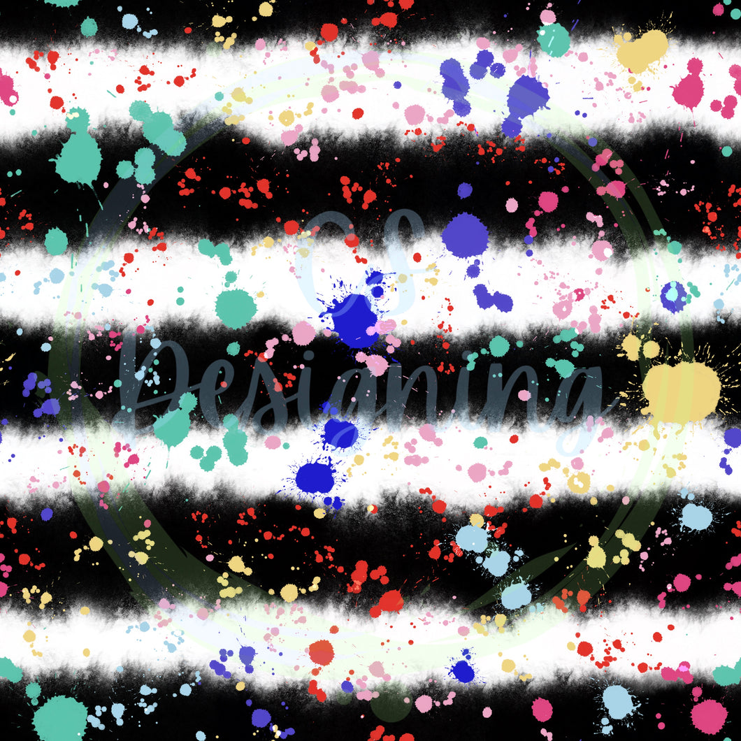 Splatter stripe seamless pattern