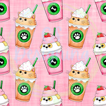 Load image into Gallery viewer, Animal coffees seamless pattern
