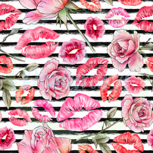 Load image into Gallery viewer, Roses and kisses seamless pattern
