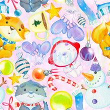 Load image into Gallery viewer, Winter animals seamless pattern
