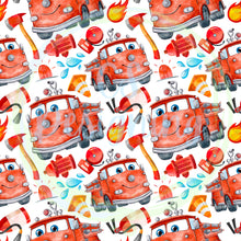 Load image into Gallery viewer, Firefighter seamless pattern
