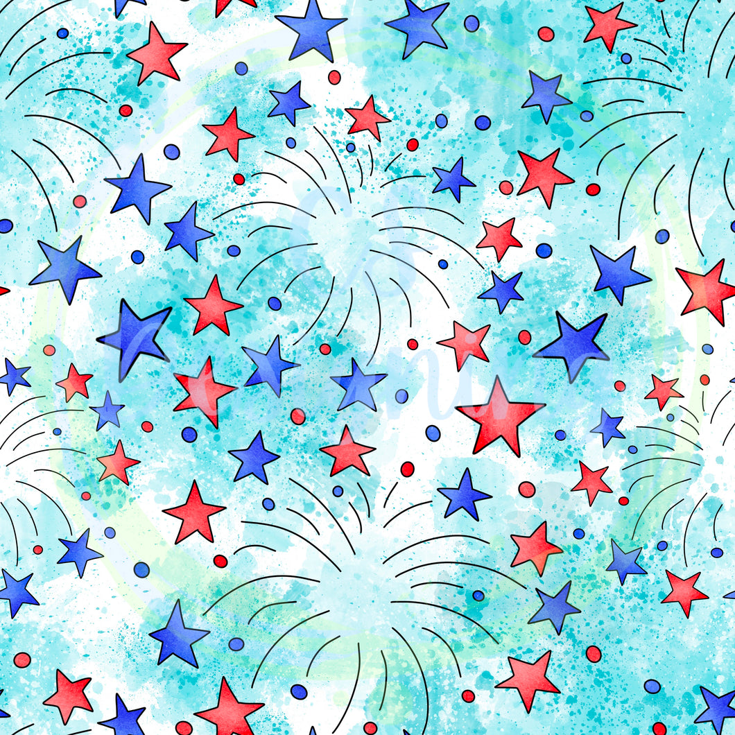 Fireworks seamless pattern