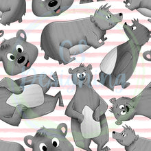 Load image into Gallery viewer, Gray bears seamless pattern
