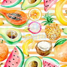 Load image into Gallery viewer, Summer fruit seamless pattern
