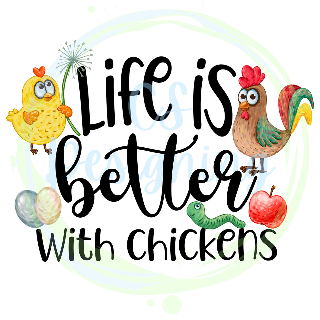 Better with chickens PNG