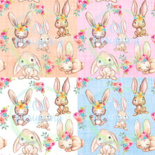 Load image into Gallery viewer, Floral bunny pattern
