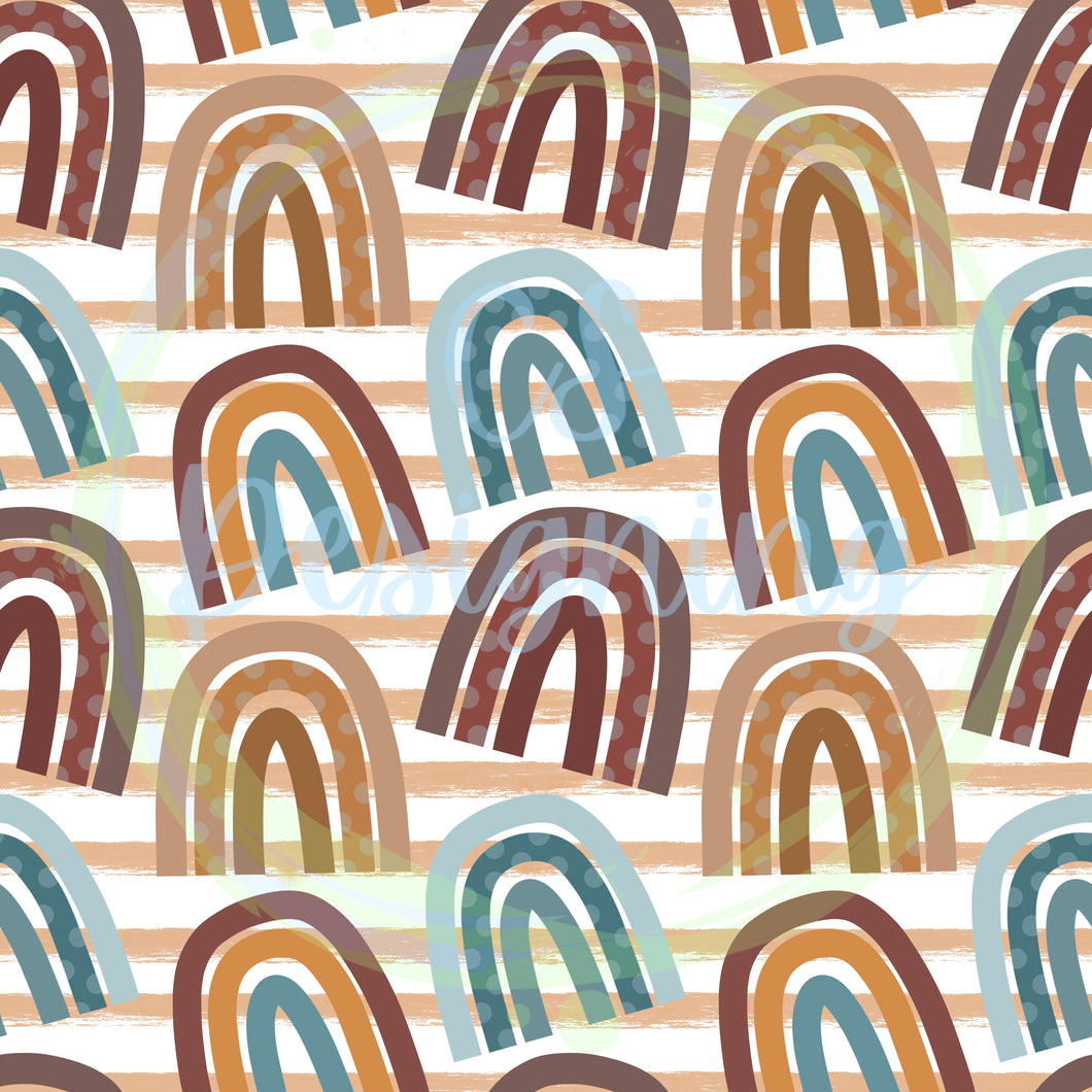 Rainbows seamless pattern