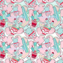 Load image into Gallery viewer, Valentines cactus seamless pattern
