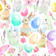 Load image into Gallery viewer, Bunnies &amp; eggs seamless pattern
