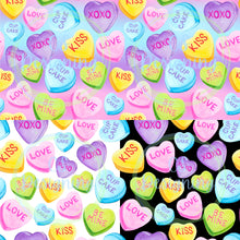 Load image into Gallery viewer, Candy hearts seamless pattern
