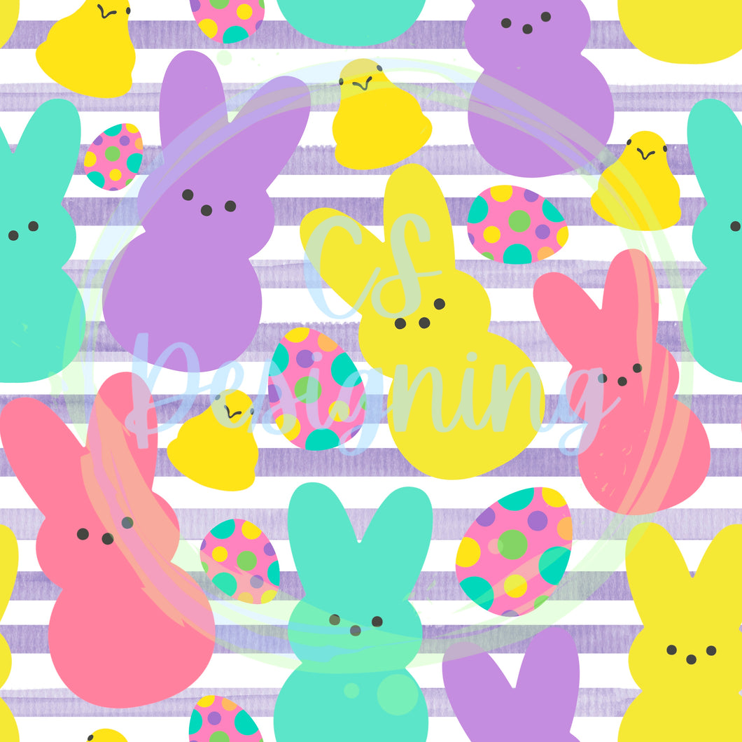 Easter candy seamless pattern