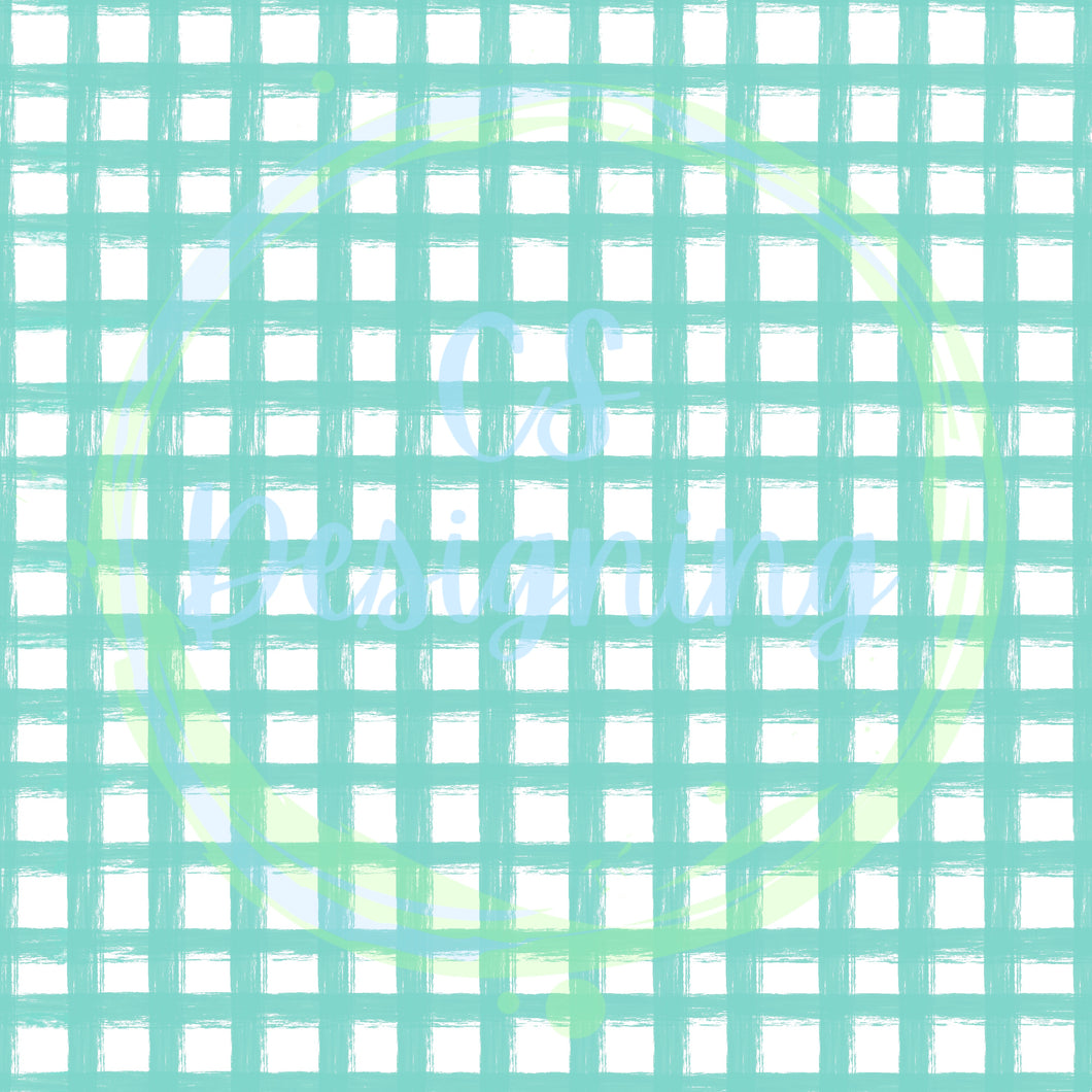 Mint gingham seamless pattern