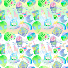 Load image into Gallery viewer, Aliens seamless pattern
