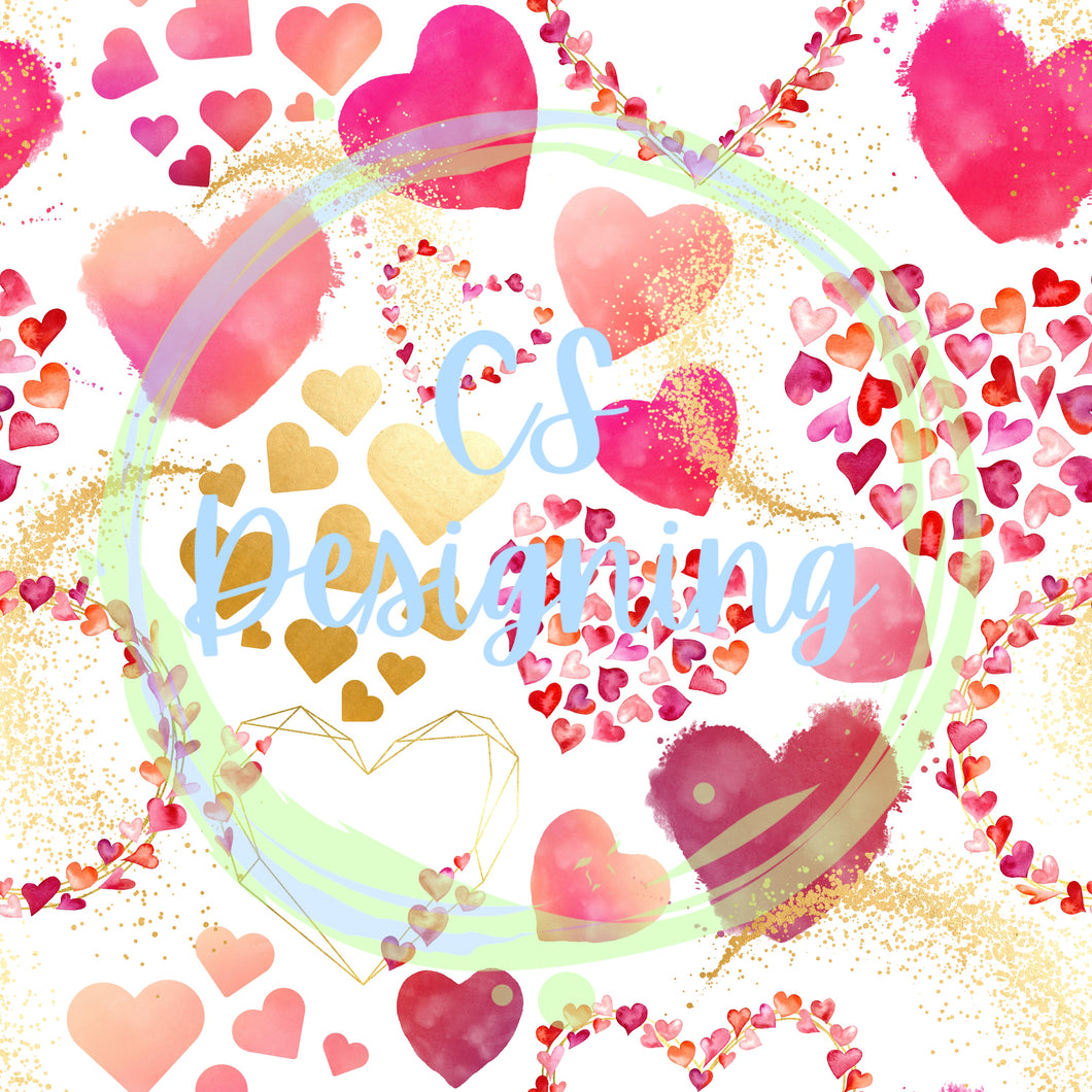 Hearts seamless pattern