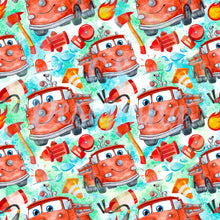 Load image into Gallery viewer, Firefighter seamless pattern
