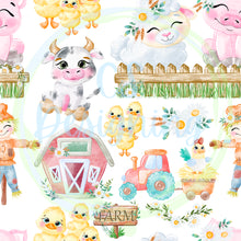 Load image into Gallery viewer, Farm animals seamless pattern
