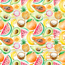 Load image into Gallery viewer, Summer fruit seamless pattern
