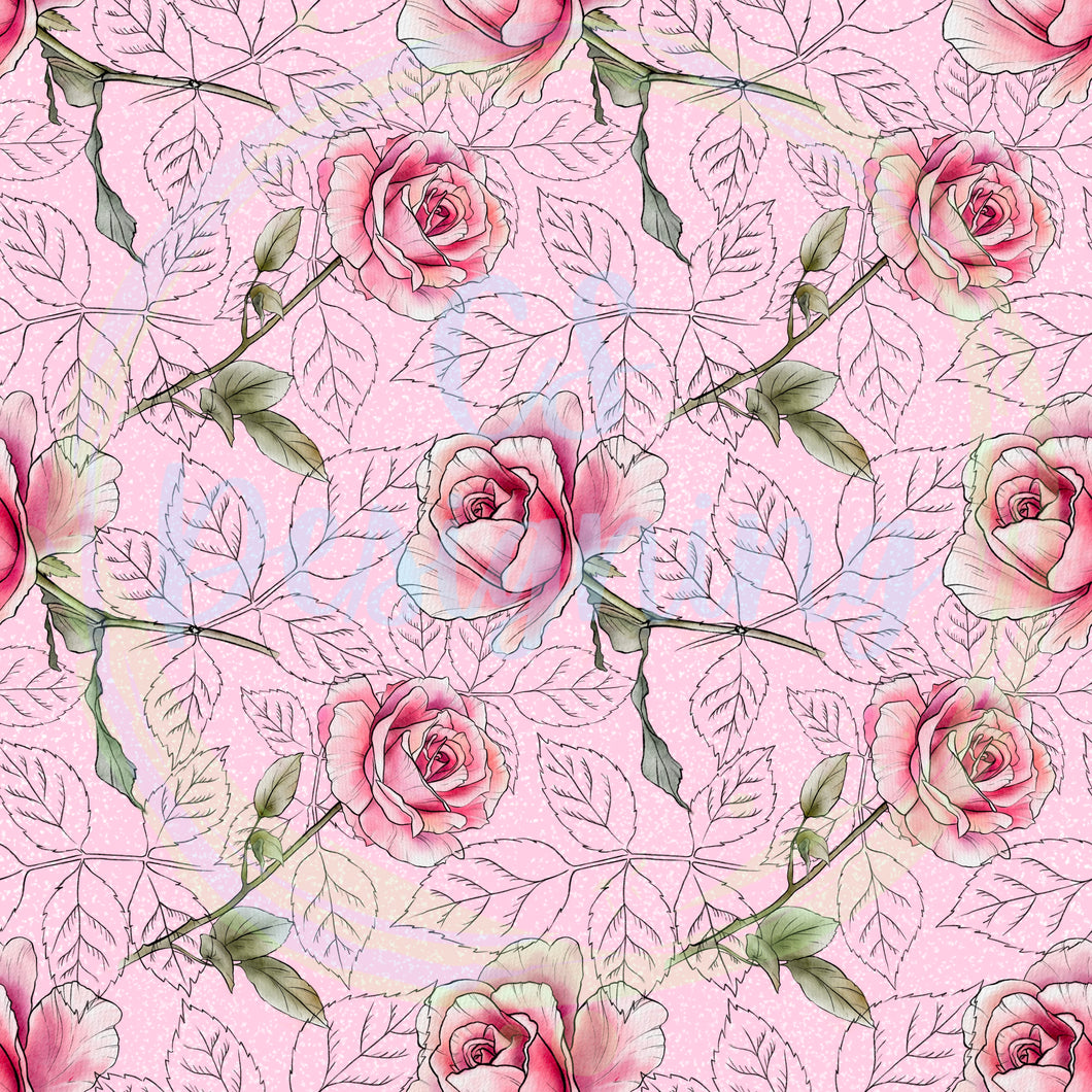 Elegant roses seamless pattern