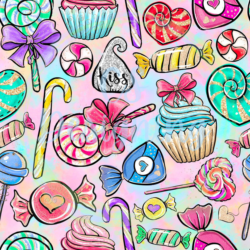 Hard candy seamless pattern