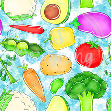 Load image into Gallery viewer, Veggies seamless pattern
