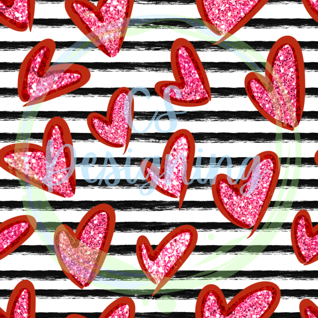 Heart seamless pattern