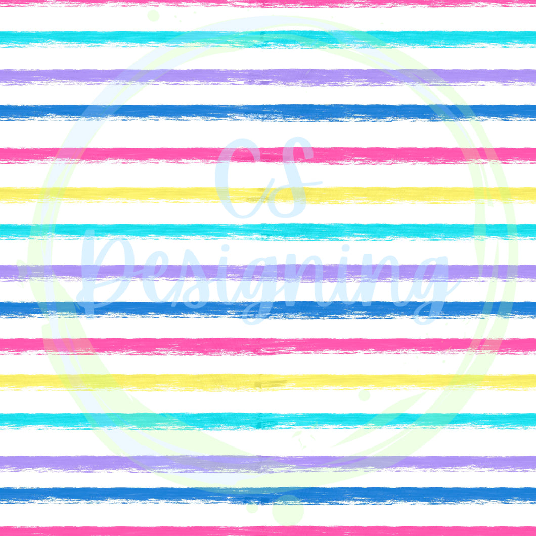 Cat house stripes seamless pattern